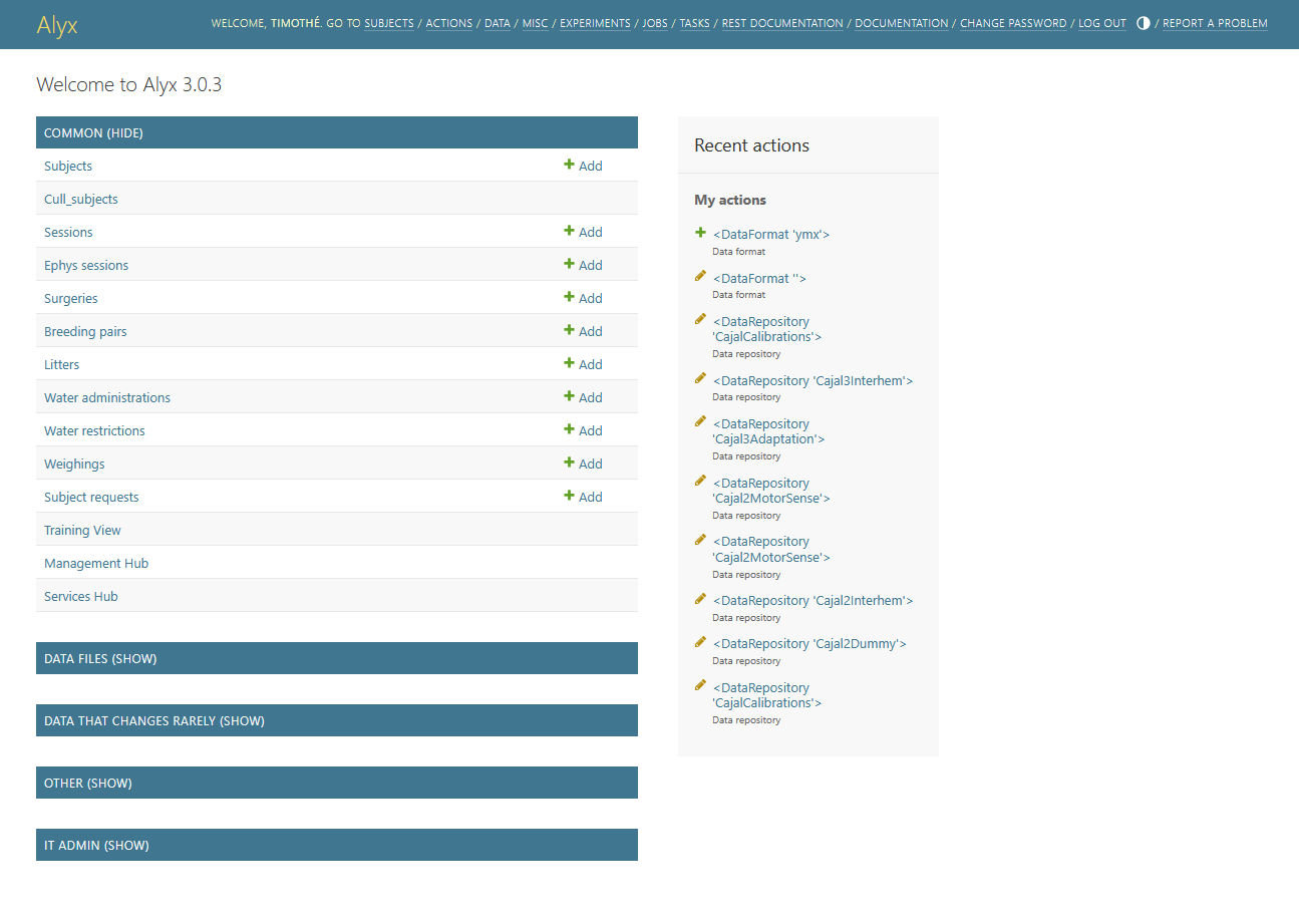 Alyx Home Page